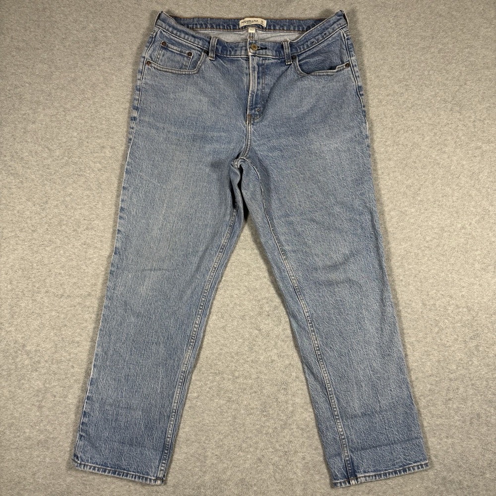 Abercrombie & Fitch 90s Straight Jeans Womens 31 Short Curve Love Mid Rise